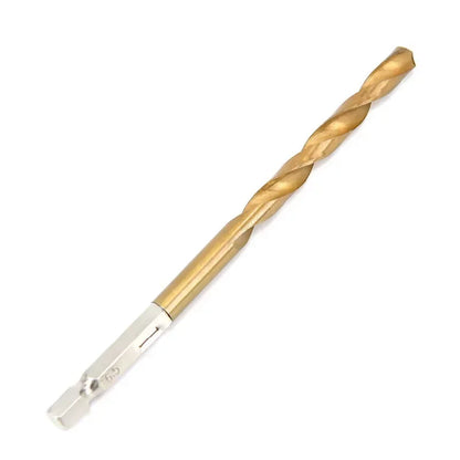 13/16-Piece HSS Titanium Coated Drill Bit Set – 1/4" Hex Shank 1.5–6.5mm