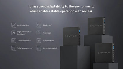 ERVPES B20E Mini PC – 8GB RAM 128GB SSD | Intel 6500Y | Windows 11 | WiFi BT5.2 HDMI