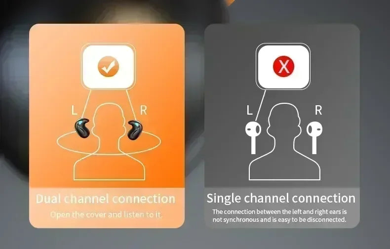 TWS Wireless Earbuds - Noise Reduction Bluetooth Earphones for Sport, Gaming & Sleep