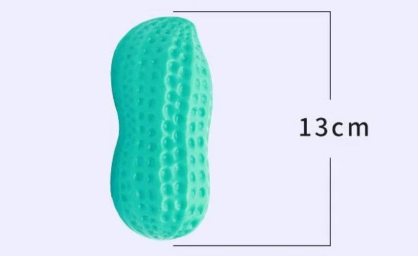 Peanut Squeaky Dog Chew Toy | TPR Teeth Cleaning Interactive Pet Toy