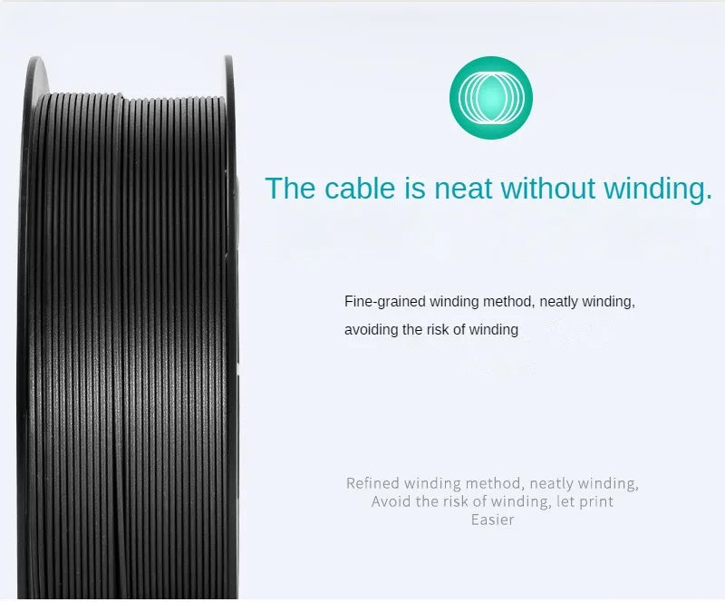 Carbon Fiber PLA Filament 1.75mm – High-Accuracy +/-0.02mm, 1KG / 250G Spool