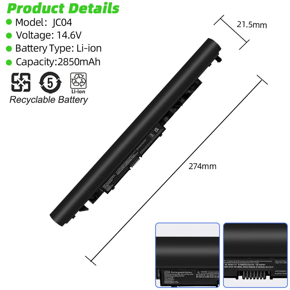 SKOWER JC03 / JC04 Replacement Battery for HP 15-BS 15-BW 17-BS Series