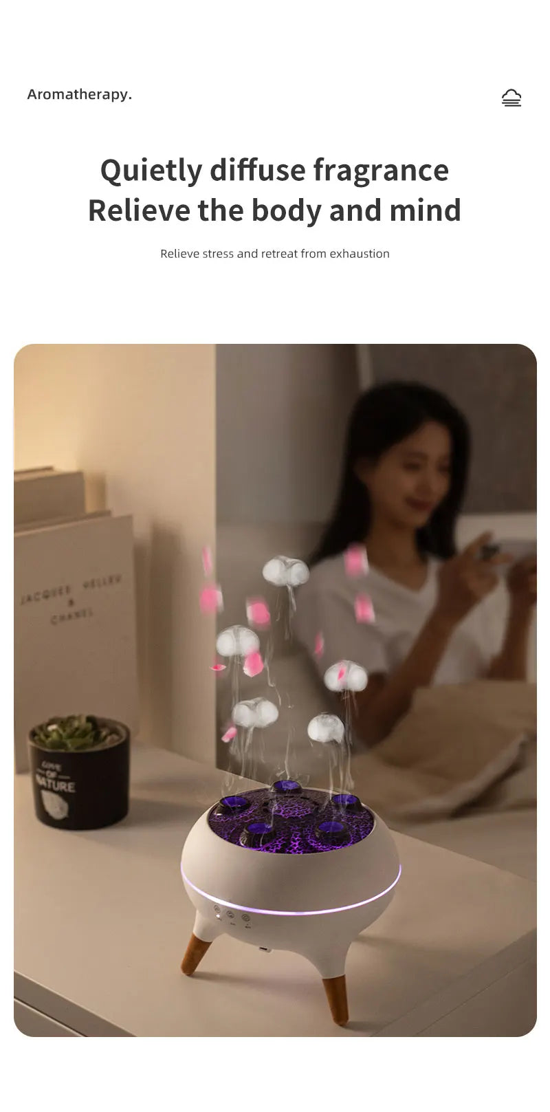 Jellyfish Aroma Humidifier & Aromatherapy Diffuser – Ultrasonic Essential Oil Mist with Remote Control