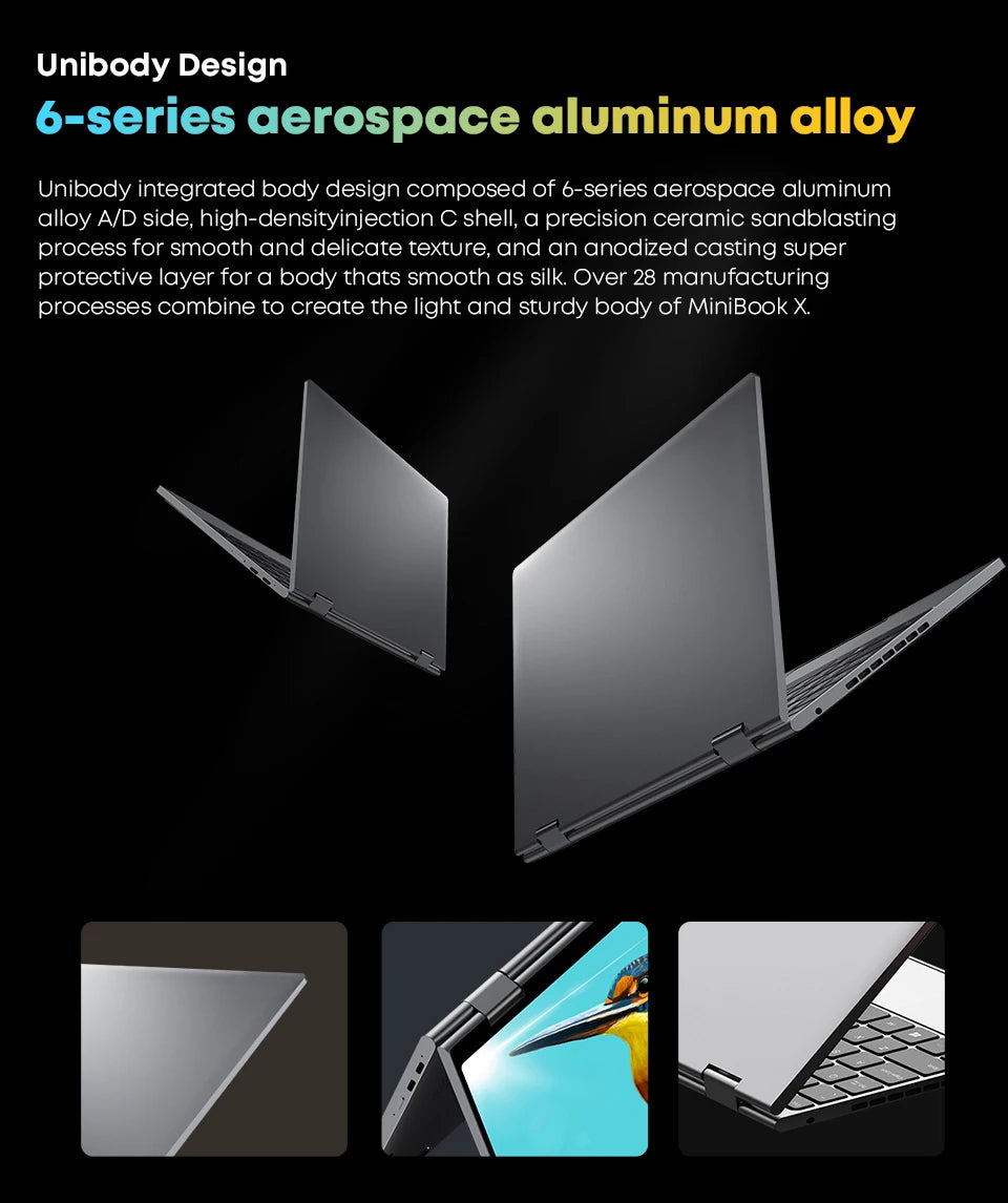 CHUWI MiniBook X 2-in-1 Laptop Tablet – 10.51" FHD Touch, Intel N150/N100, 12/16GB LPDDR5, 512GB SSD, Win 11
