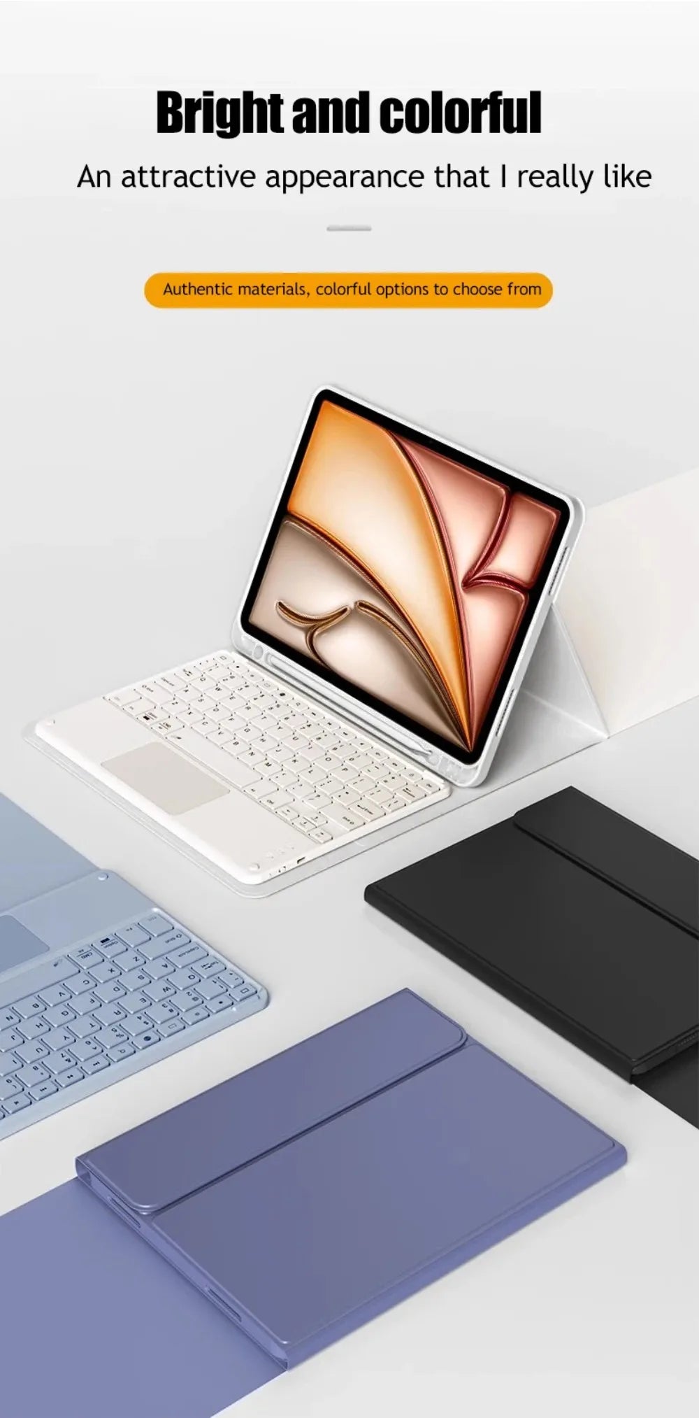 Wireless Magic Keyboard & Mouse Case for iPad Pro 11/13, Air 11/13, iPad 7-10 Gen – Bluetooth, Touchpad