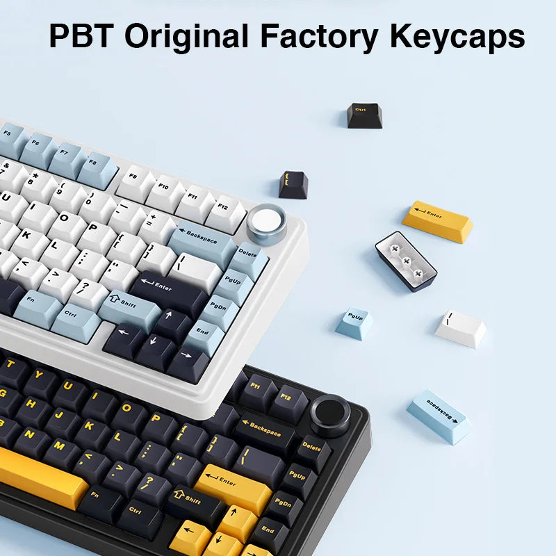 AULA F75 Mechanical Keyboard – 75% Layout, Tri-Mode (2.4G/BT/USB), RGB, Hot-Swap, PBT Keycaps