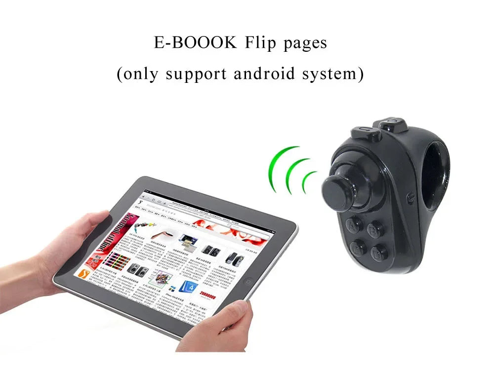 Bluetooth Wireless Finger Gaming Mouse – Mini, Rechargeable, 1000 DPI, for Tablet, Phone & PC