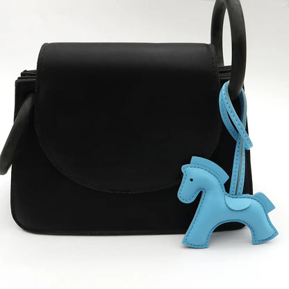 Pony Bag Charm | PU Leather Luggage & Car Pendant | Travel Accessory