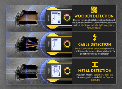 FNIRSI Wall Scanner – Metal Detector for AC Cables, Wires & Wood Studs