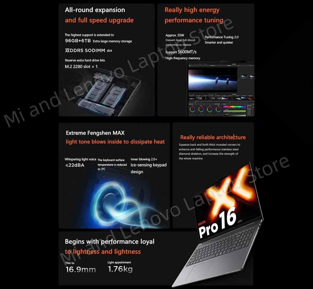 Lenovo Xiaoxin Pro16 2025 – AMD AI 7 H 350, 32GB DDR5, 1TB SSD, 16" 2.8K OLED 120Hz, Wi-Fi 7