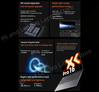 Lenovo Xiaoxin Pro16 2025 – AMD AI 7 H 350, 32GB DDR5, 1TB SSD, 16" 2.8K OLED 120Hz, Wi-Fi 7