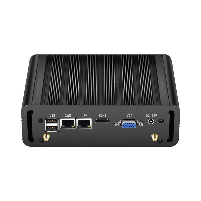Fanless Industrial Mini PC – Intel N100, Dual LAN, 2x COM RS232/RS485, 4G LTE, GPIO, WiFi, Windows/Linux
