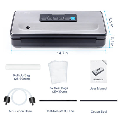 INKBIRD INK-VS02 Vacuum Sealer – Dry/Moist/Pulse/Canister Modes, EU Plug