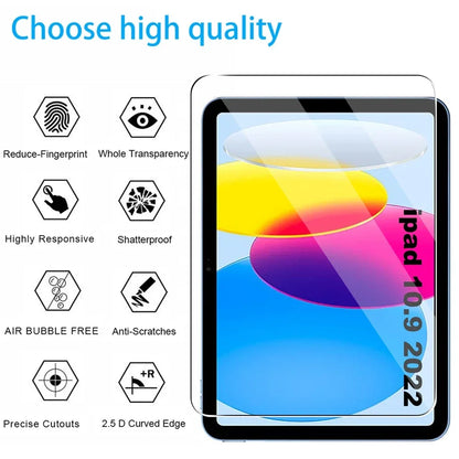 Tempered Glass Screen Protector for iPad 10th Gen 10.9" (2022) & iPad 11 A16 (2025)