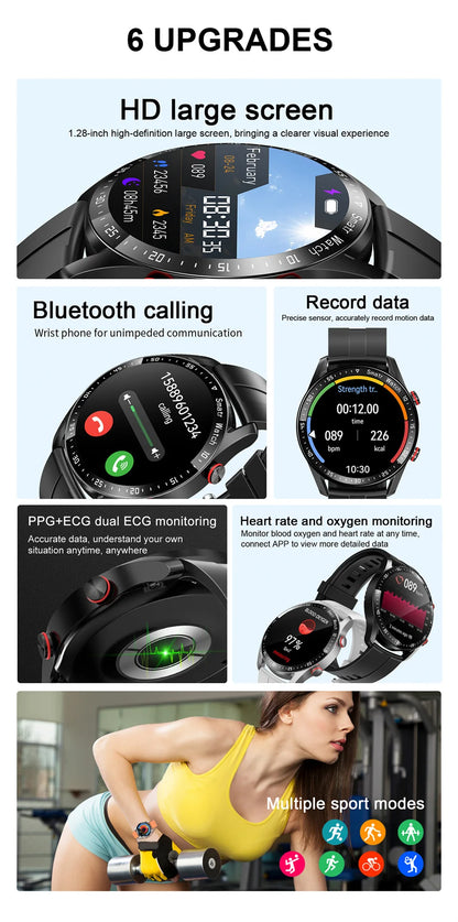 2026 Watch GT Series Smart Watch – ECG+PPG, GPS, HD Screen, BT Call, IP68 for Men & Women