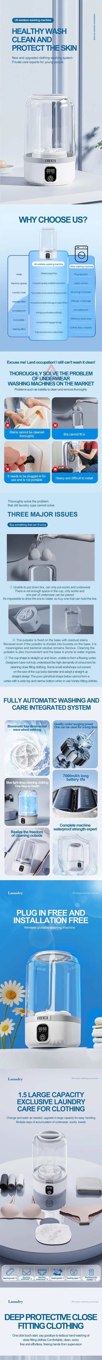 1.5L Portable Mini Washing Machine