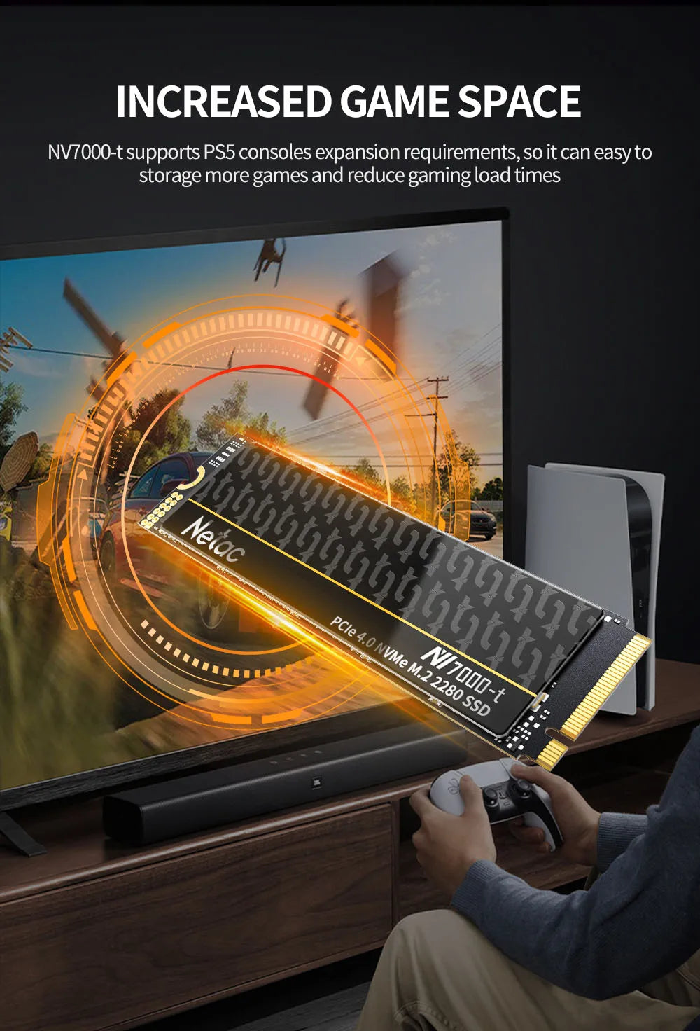 Netac NVMe SSD M.2 2280 PCIe 4.0 | 7400MB/s | 1TB / 2TB / 4TB | For PS5, Laptop & PC