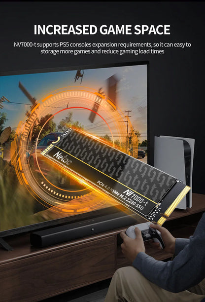 Netac NVMe SSD M.2 2280 PCIe 4.0 | 7400MB/s | 1TB / 2TB / 4TB | For PS5, Laptop & PC