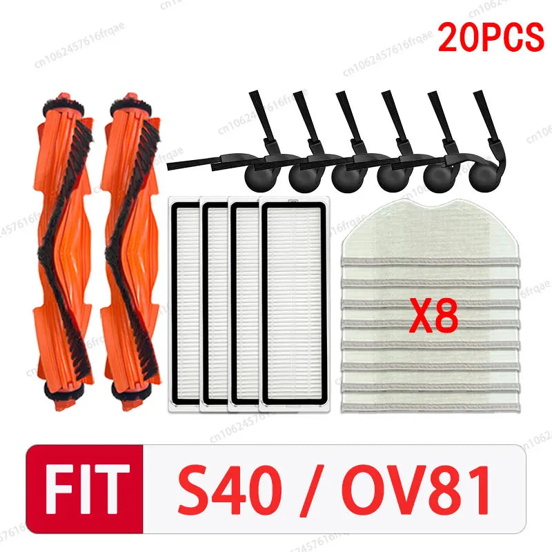 Xiaomi S40 / OV81 Robot Vacuum Spare Parts – Brush, Filter, Mop & Dust Bag
