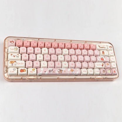 MOA Profile Cute Fall Puppy Gradient Keycap Set – Mechanical Keyboard