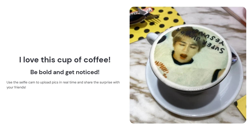 EVEBOT 3D Latte Art Coffee Printer – Automatic Beverage Food Selfie Printer, WiFi