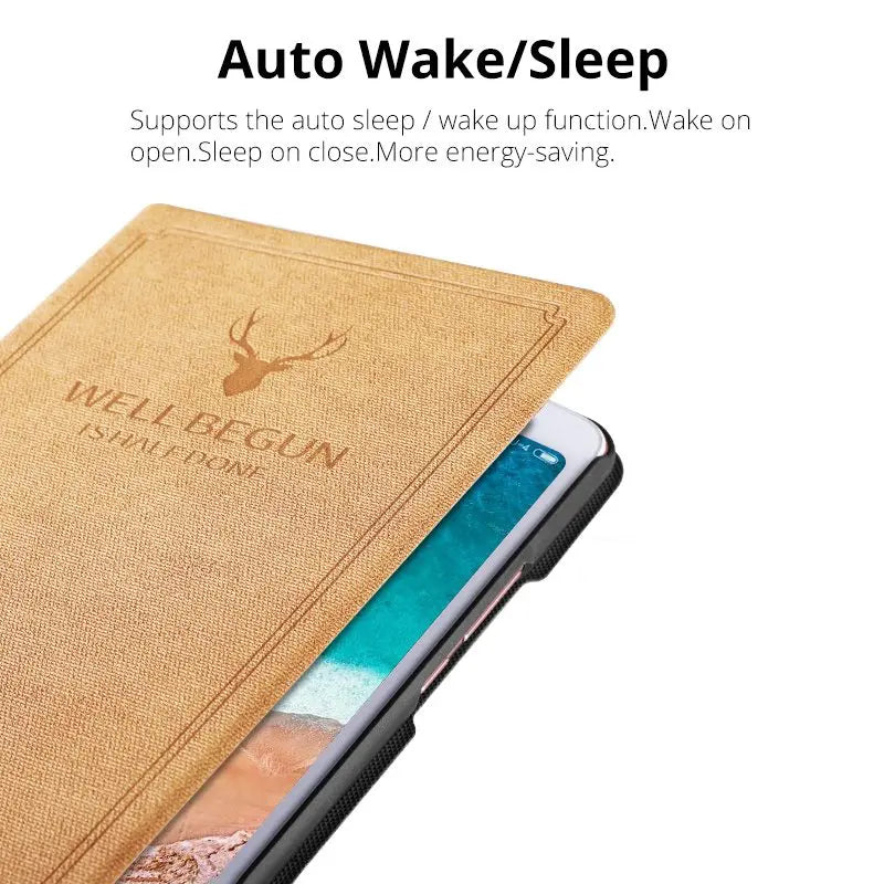 Slim Retro Stand PU Leather Case for Xiaomi Mi Pad 4 / Redmi Pad 5 Pro / Pad 5 / Pad 6