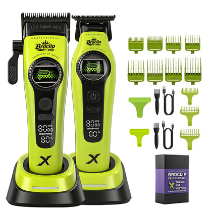 Professional Barber Hair Clipper – 5-Speed, 8000RPM, Brushless Motor, Detachable Blade