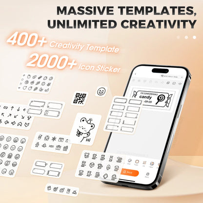 UniPlus D12 Mini Bluetooth Thermal Label Printer – Inkless, Self-Adhesive, iOS/Android