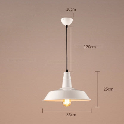 Nordic Industrial Retro Pendant Light – E27 Vintage Loft Bar Cafe Lamp