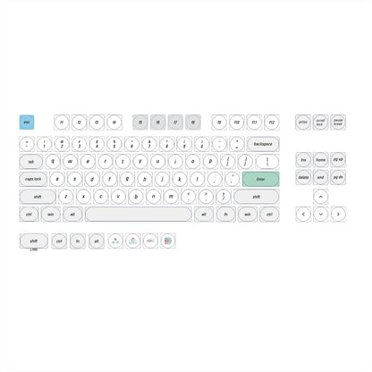LCK Theme Low Profile PBT Keycap Set – Retro Gray, Custom Office & Gaming Keyboard Caps