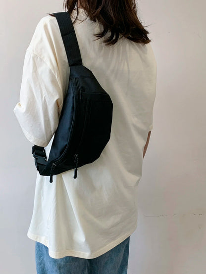 Large Nylon Fanny Pack – Crossbody Waist Bag for Sports & Travel