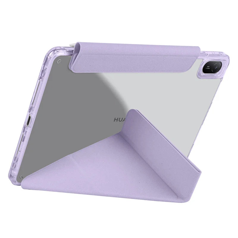 Huawei MatePad 11.5 2025 Smart Fold Case – Magnetic PU Leather + Acrylic Hard Back