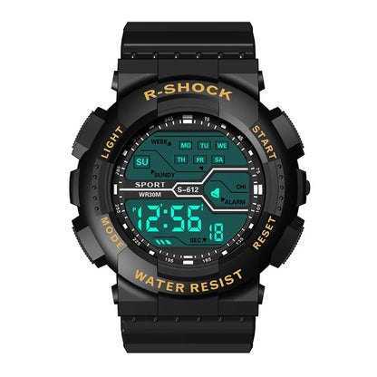 Men's Military Digital LED Sport Watch – Large Screen, Waterproof, Luminous Outdoor Wristwatch