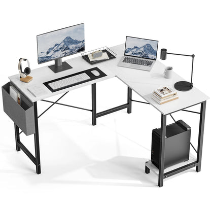 JHK 50" Gaming Corner Desk with CPU Shelf & Side Bag – Home Office & Bedroom