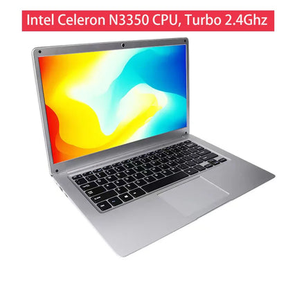 GMOLO 14" Netbook – Intel Celeron N3350, 4/6GB RAM, up to 256GB SSD, Wi-Fi, Windows 10