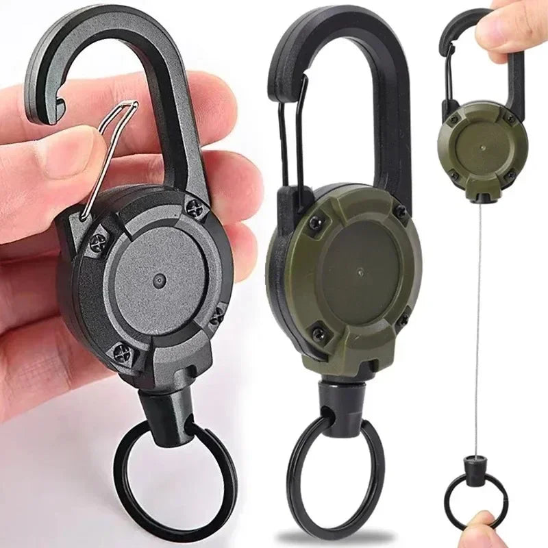 Heavy Duty Retractable ID Badge Reel with Carabiner