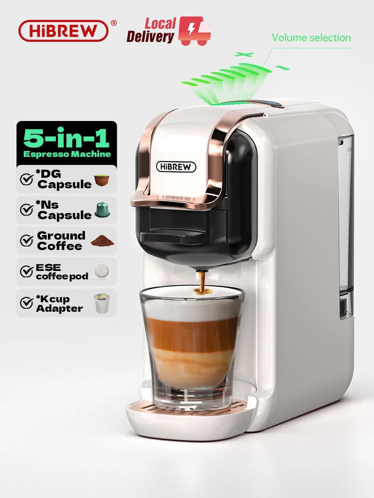 HiBREW H2B Cold & Hot Coffee Maker | 5-in-1 | Nespresso & Dolce Gusto Compatible | EU 220V