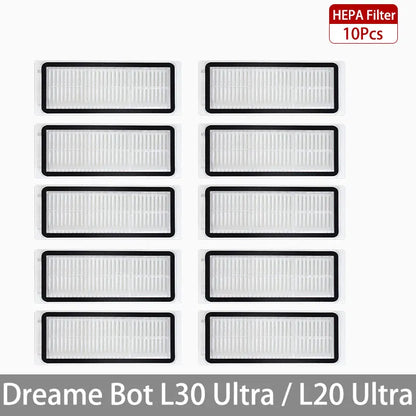 Dreame Bot L30 Ultra / L20 Ultra Replacement Parts | Main Brush, Side Brush, HEPA Filter, Mop, Dust Bag