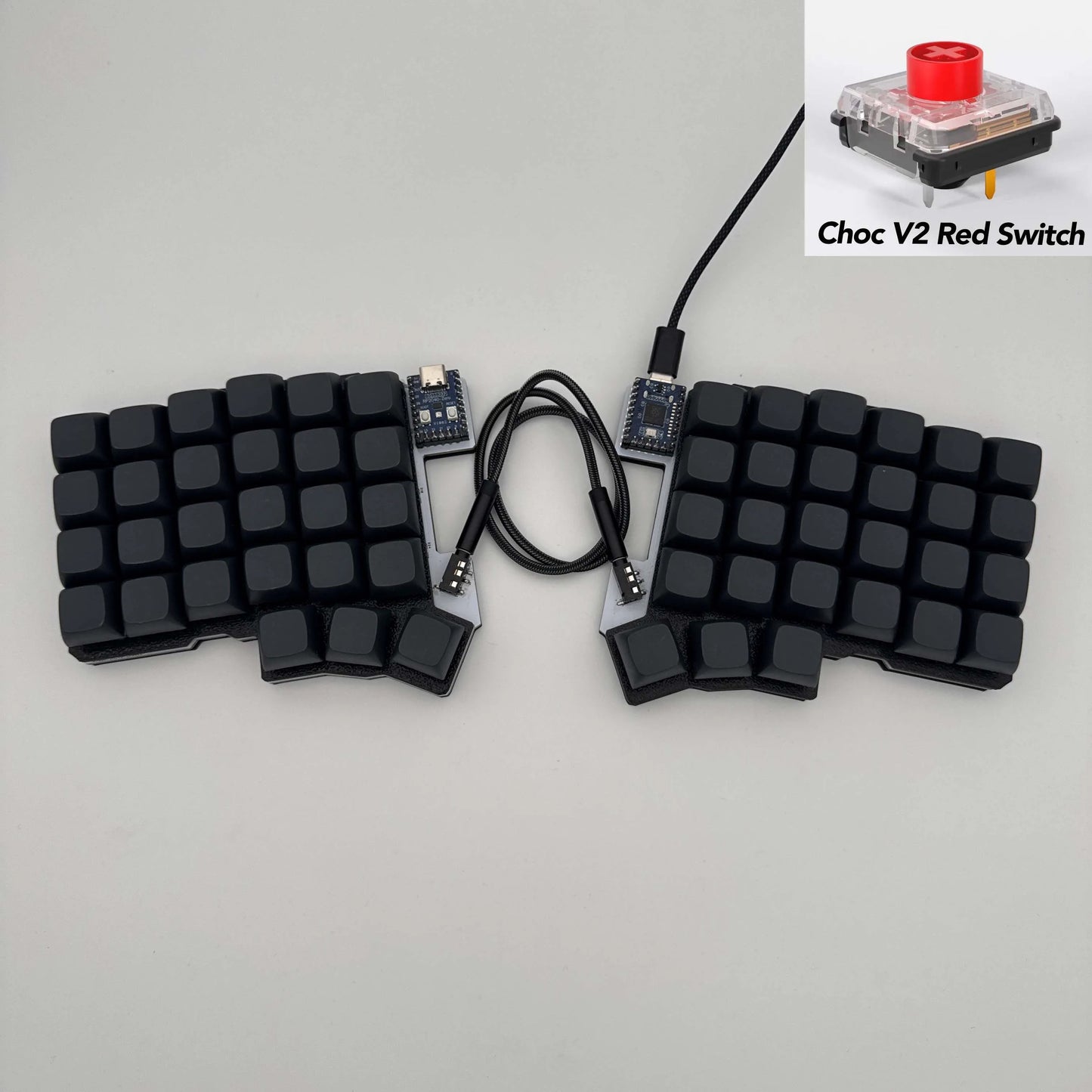 Silakka54 Split Ergonomic Keyboard Kit | QMK/VIAL | MX & Choc Switch | TRRS Cable | Custom PC Accessory