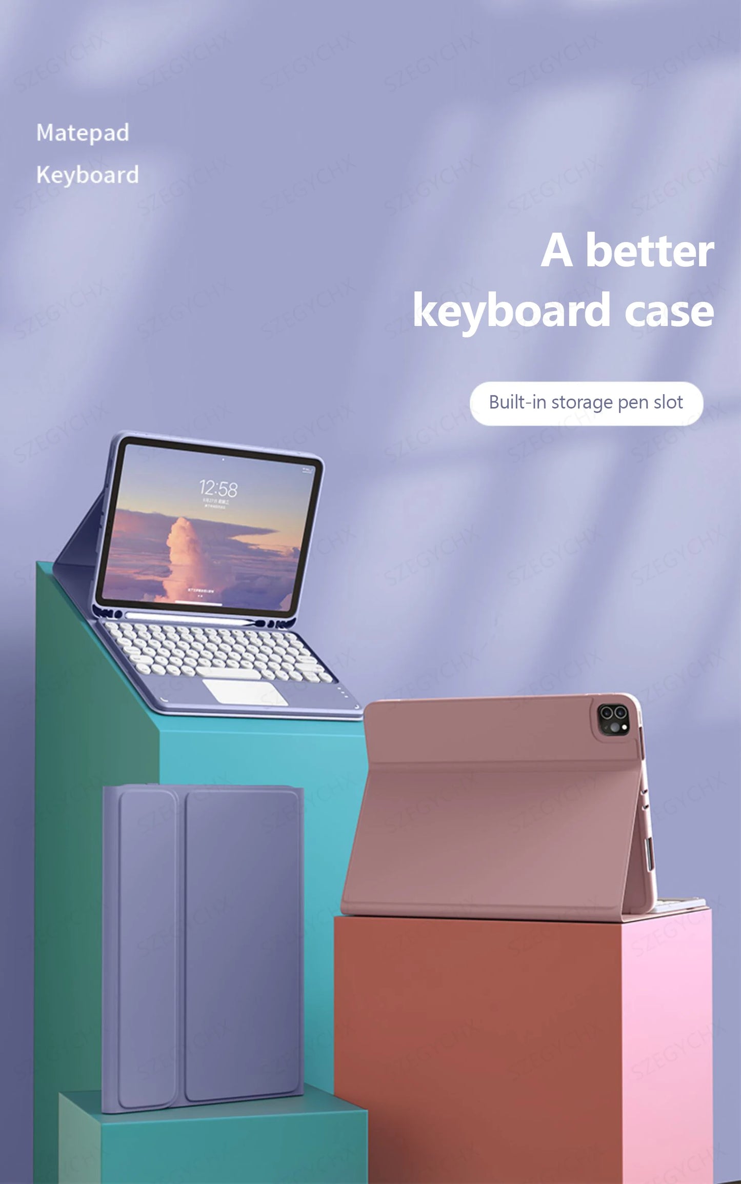 Bluetooth Keyboard & Mouse Case for iPad – Pro, Air, 10th Gen, Mini