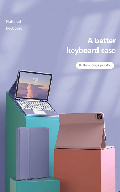 Bluetooth Keyboard & Mouse Case for iPad – Pro, Air, 10th Gen, Mini