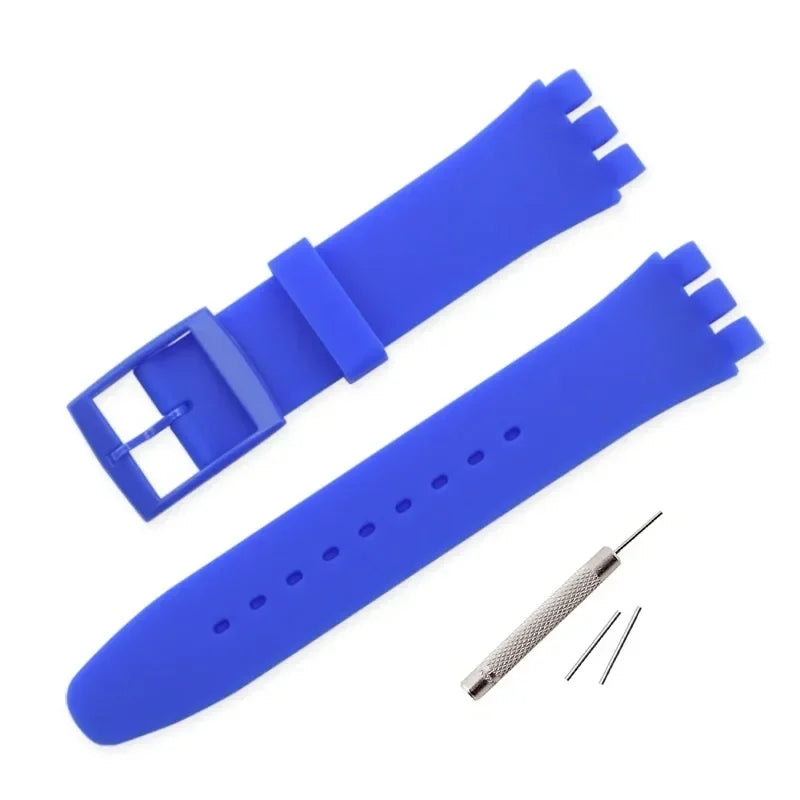 Colorful Silicone Replacement Strap for Swatch – 16/17/19/20mm Sports Watch Band