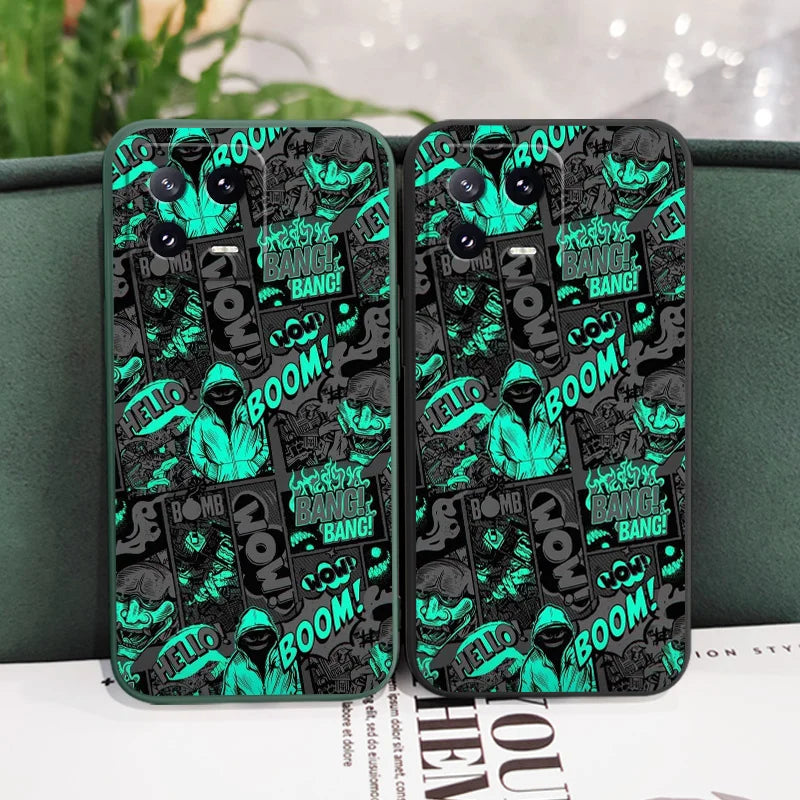 Blackened Clown Silicone Phone Case for Xiaomi Mi 11/12/13/14/15/17 Series