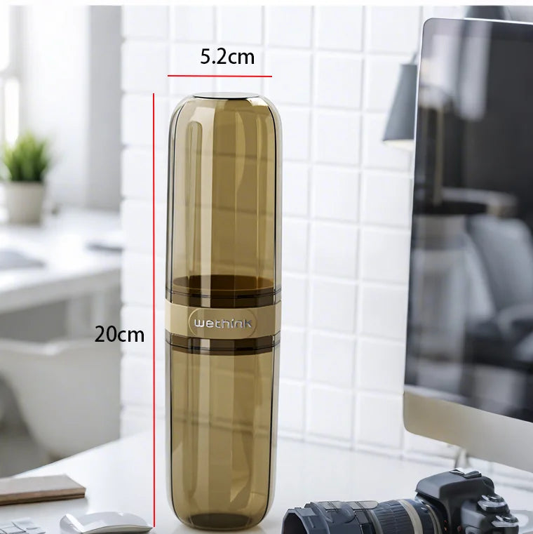 Portable Toothbrush & Toothpaste Holder Case – Travel & Camping Storage Box