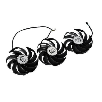 MSI RTX 3080 3090 3070 3060 Ti Gaming X Trio GPU Replacement Fan – PLD09210S12HH 90mm 4-Pin