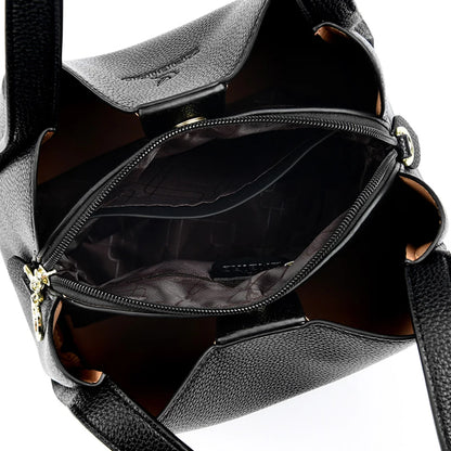 Soft PU Leather Tote Bag - Large Capacity Women's Shoulder Handbag