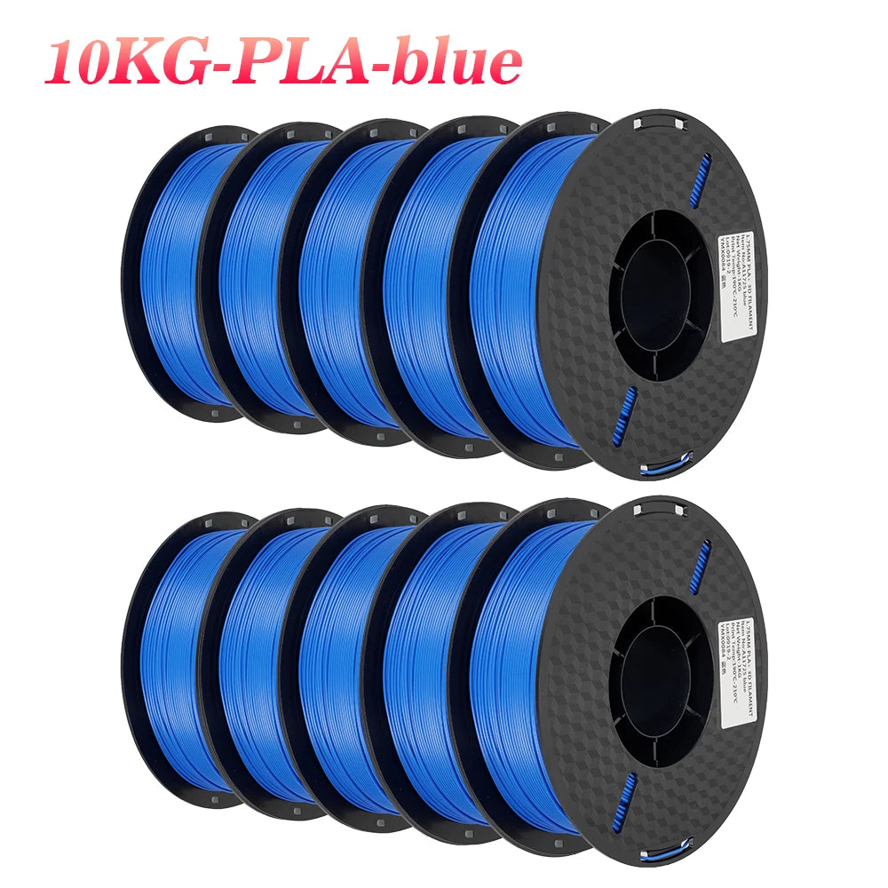 3D Printer Filament Bundle – 10KG, 1.75mm PLA / PETG, 10 Rolls, Mixed Colors & Materials, Fast Ship