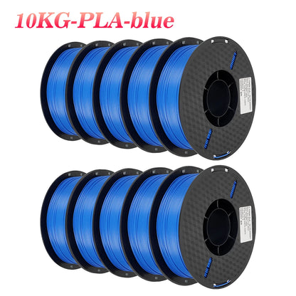 3D Printer Filament Bundle – 10KG, 1.75mm PLA / PETG, 10 Rolls, Mixed Colors & Materials, Fast Ship