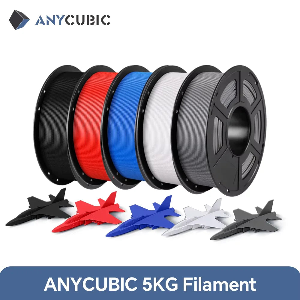 ANYCUBIC PLA 3D Printer Filament – 5KG / 1.75mm, Eco-Friendly, EU & US Warehouse, For Kobra S1C / K3C