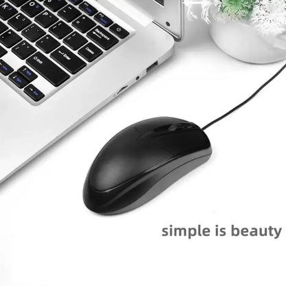 Silent Wired Mini Mouse – Ergonomic, 100cm Cable, for Laptop & PC